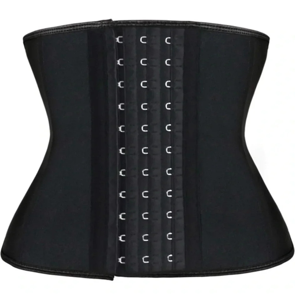 Short Torso Waist Trainers Cincher Corset Underbust Body  Latex Sport Girdle